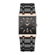 Gold square watch
