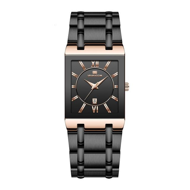 Gold square watch