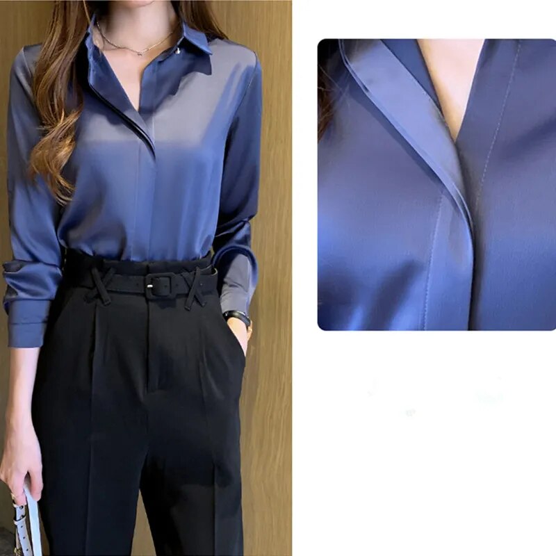 Satin ladies blouse - Aniek